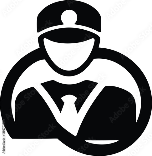 Automotive Driver Emblem – Modern Logo vector illustration
