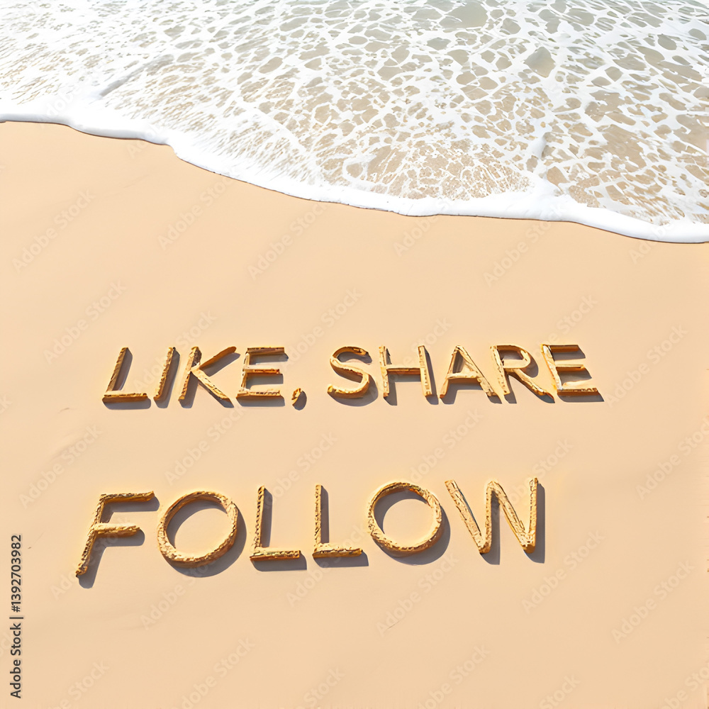 Fototapeta premium like share follow concept