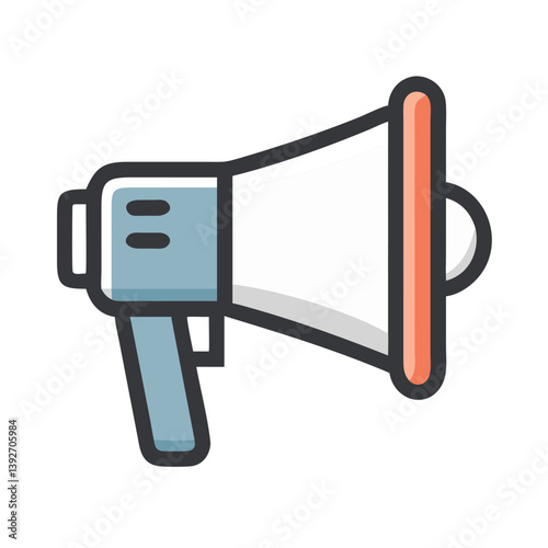 Megaphone Announcement Alert Icon Design