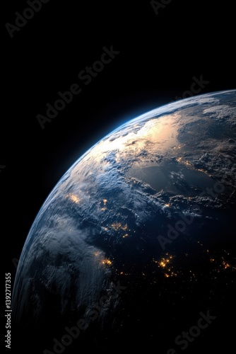 Fototapeta Naklejka Na Ścianę i Meble -  Planet earth viewed from outer space.