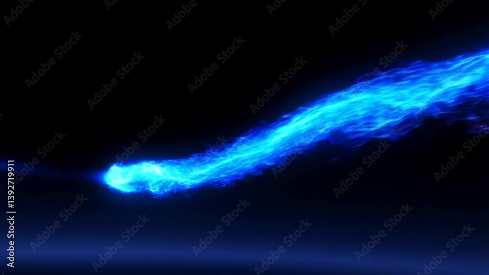 Cosmic Blue Flare: An ethereal cosmic entity ignites a mesmerizing blue ...