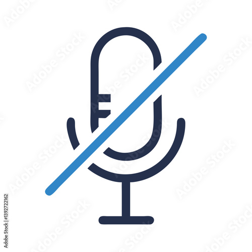 Microphone Mute Audio Icon Design