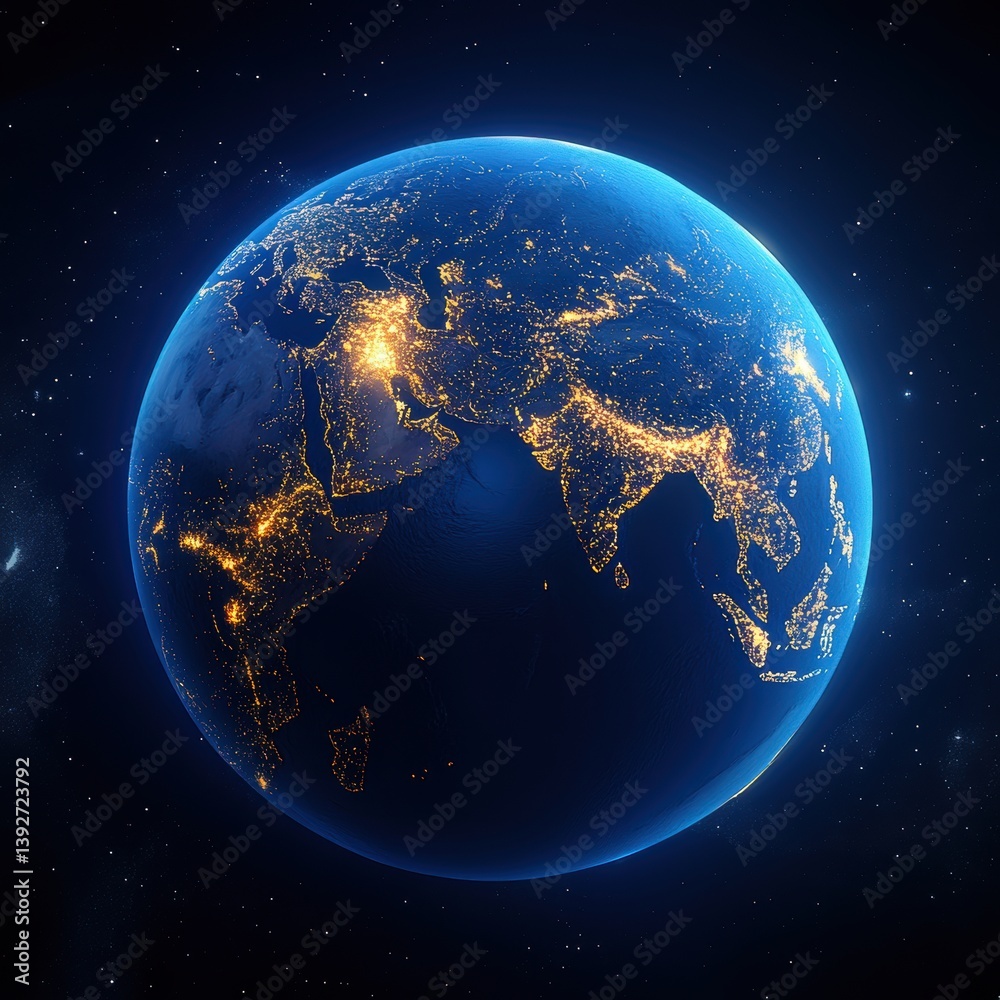Obraz premium Planet earth viewed from outer space.
