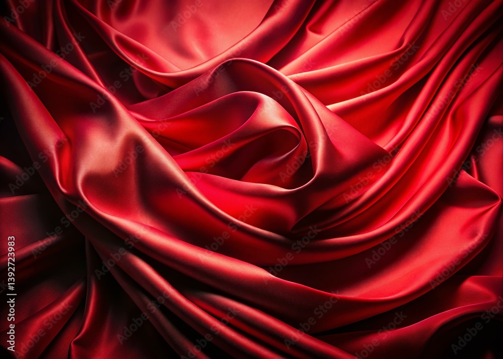 Obraz premium Elegant Red Silk Drape Background for Fashion Photography A Luxurious and Versatile Option for Stunning Visual