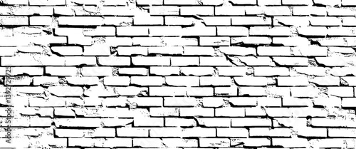 Vector style grunge brick wall texture