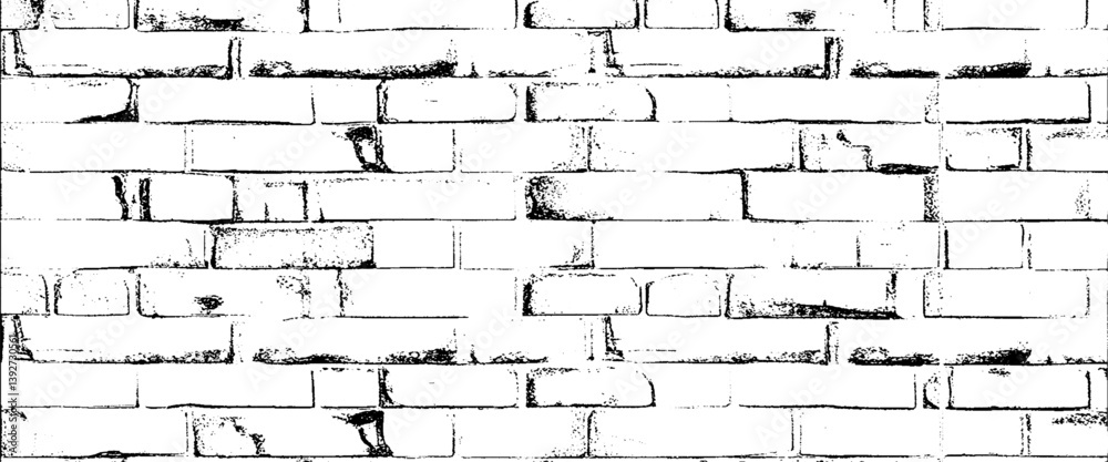 Fototapeta premium Vector white and black stone brick wall