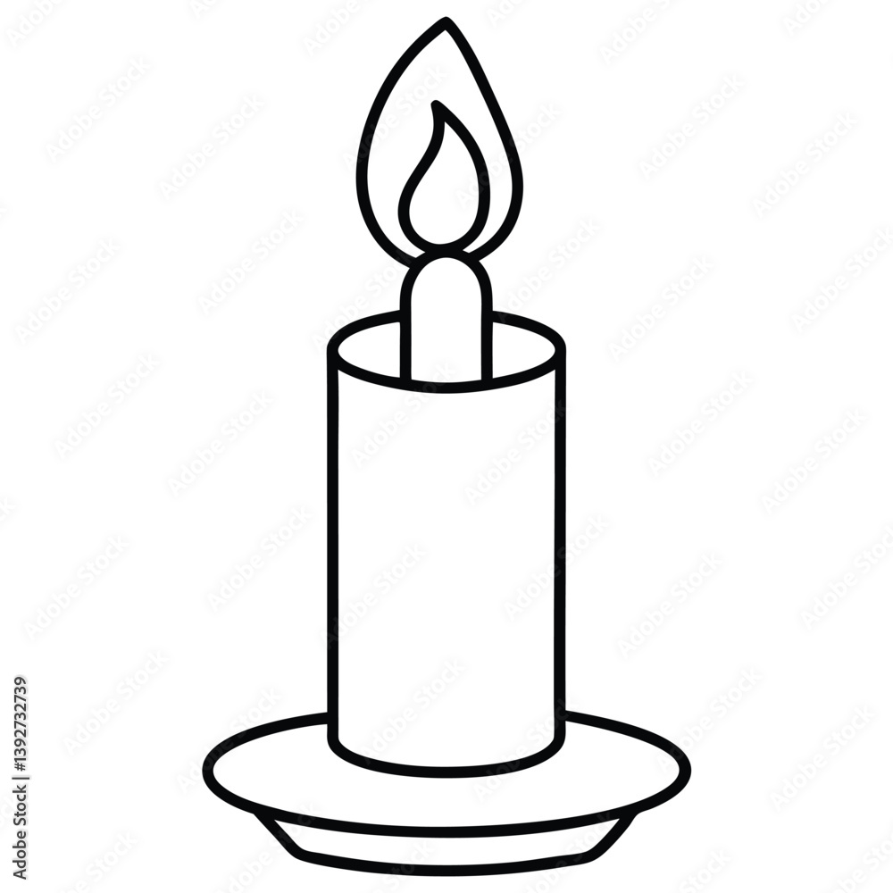 Candle lamp vector illustration