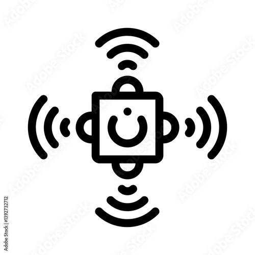 motion sensor line icon