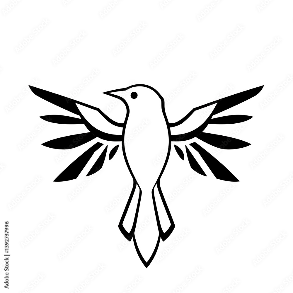 Obraz premium vector illustration of a bird