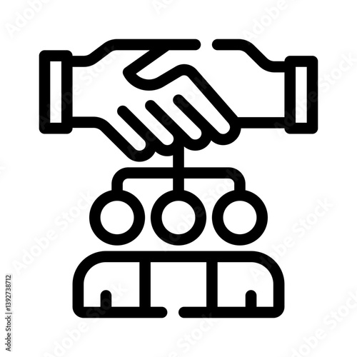 handshake line icon