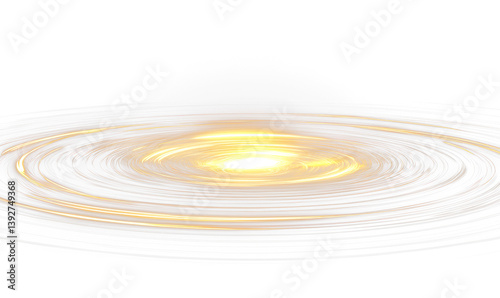 Cosmic Light Ripple Effect Creating Astral Waves in Space Isolate on Transparent Background, cutout, png