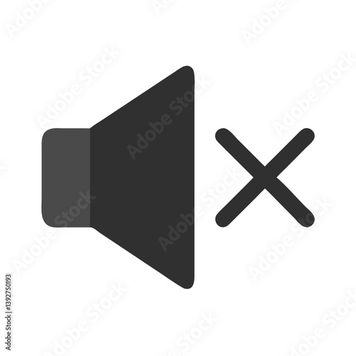 Muted Speaker Sound Off Icon Design