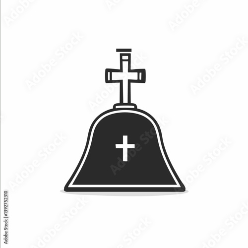 Bishop Piece - Vector icon, isolated on white background  -  