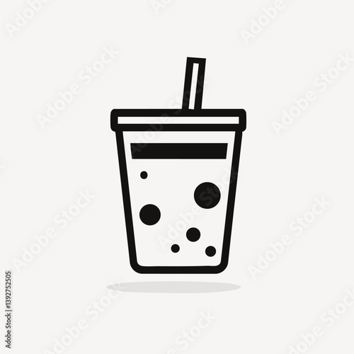 Boba - Vector icon, isolated on white background  -  