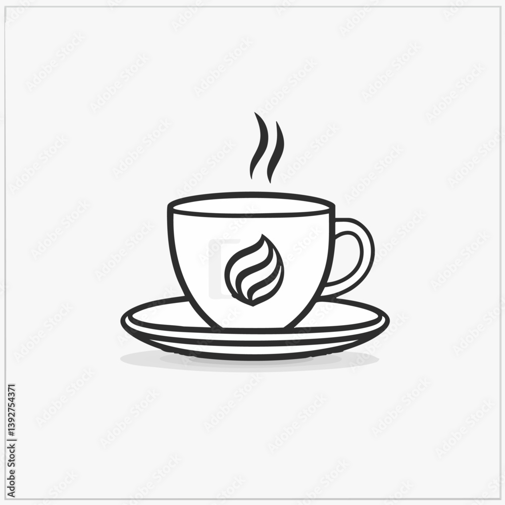 Cappuccino - Vector icon, isolated on white background - Cappuccino - Vector icon, isolated on white background -