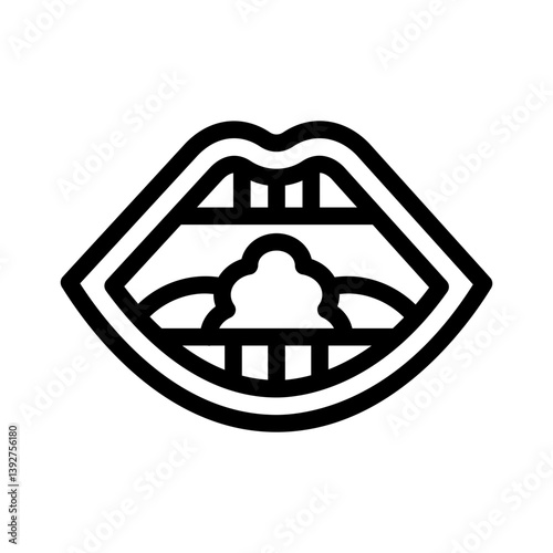 chewing line icon