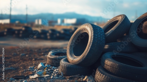 Obraz na płótnie Tire recycling. w salonie