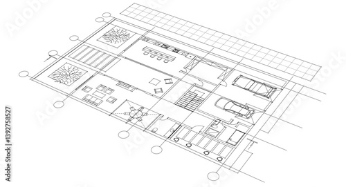 house draft floor plans facades sections