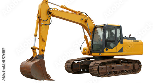 Photos Isolated Yellow Excavator