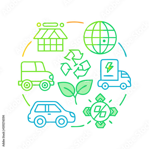 Eco Icons Pack – Sustainability, Green Energy & Recycling