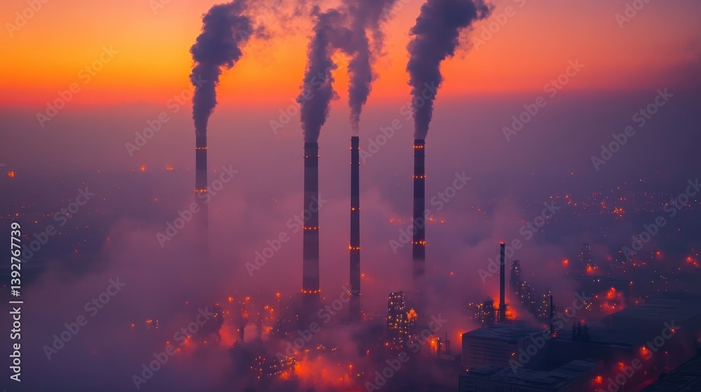 Air pollution impact on environment.
