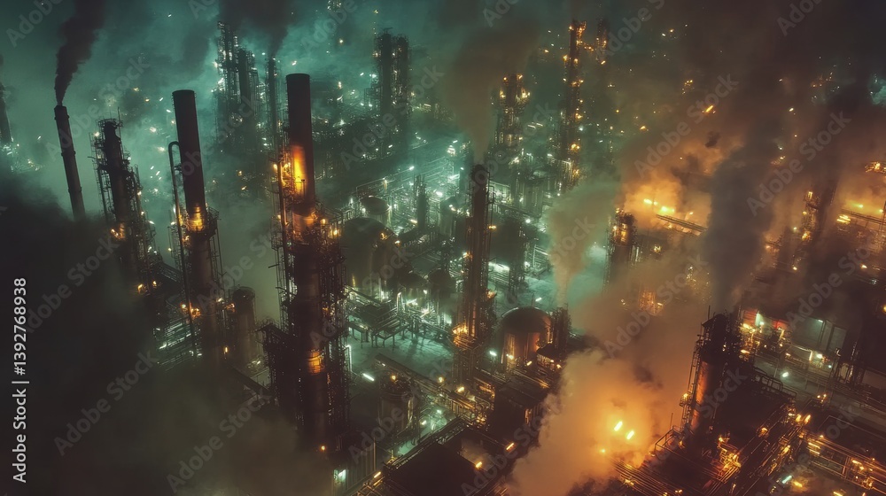 Air pollution impact on environment.