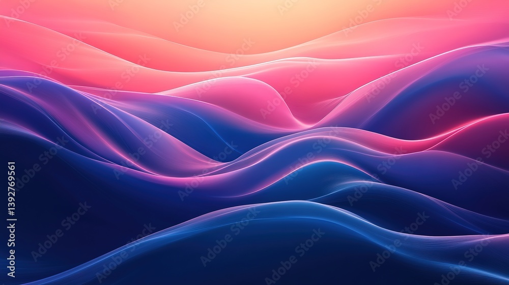 Obraz premium A modern abstract wallpaper featuring fluid gradient waves.