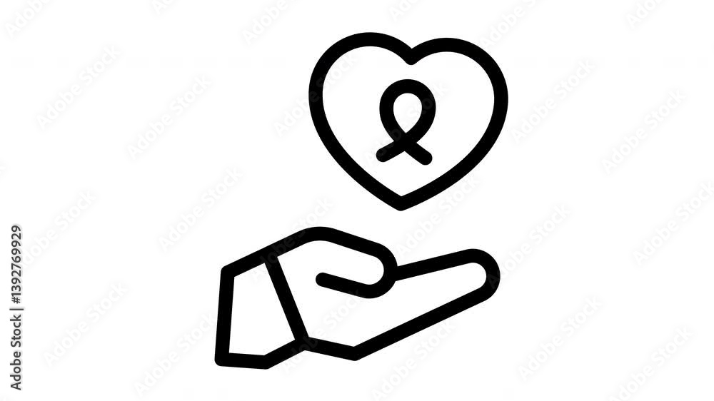 pink ribbon animated icon pink ribbon animated icon
