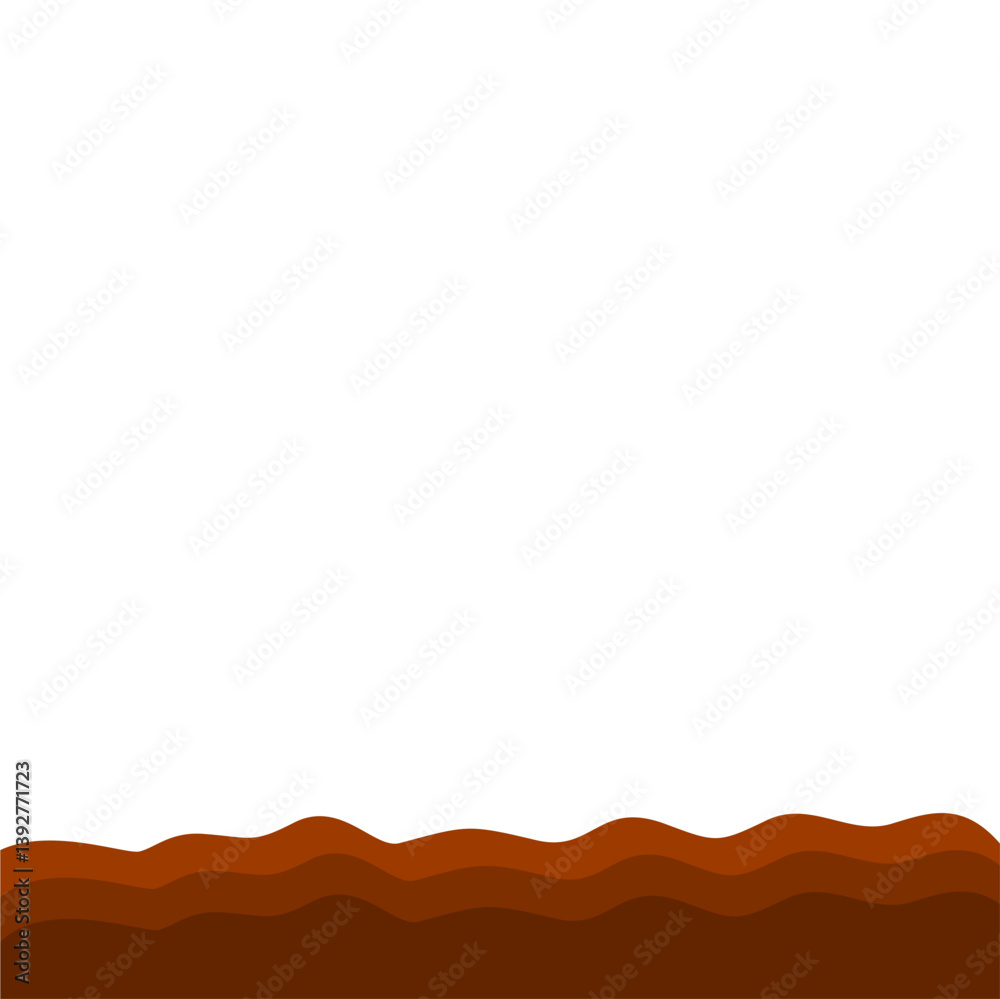 Obraz premium Brown Banner Page Edge Shape