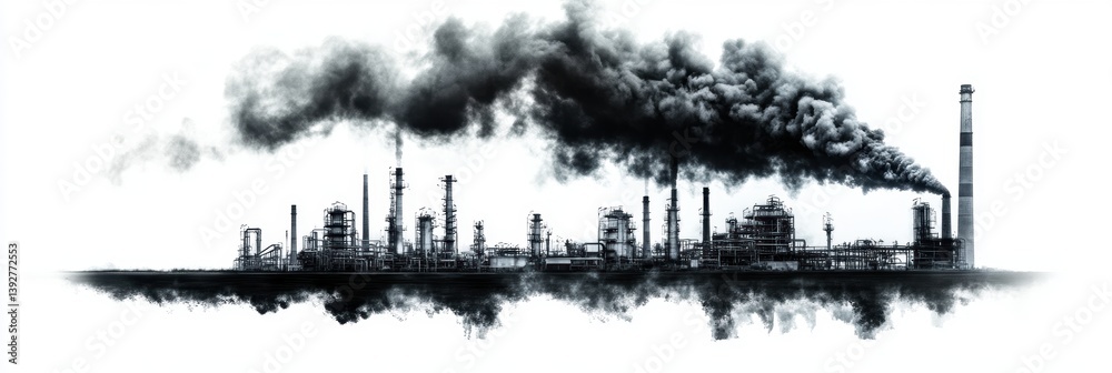 Fototapeta premium Air pollution impact on environment.