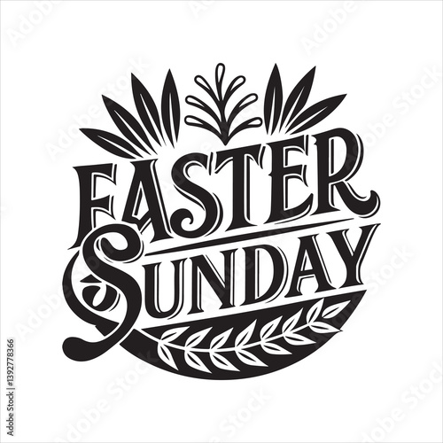 easter sunday silhouette vector art illustration