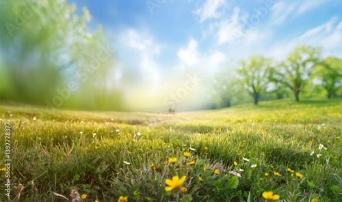 campo desenfocado. primavera