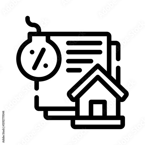 mortgage line icon
