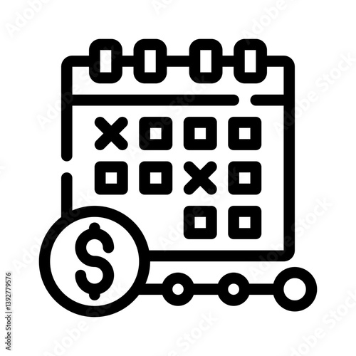 payment plan line icon
