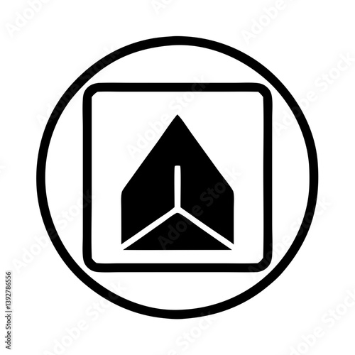 Minimal Packaging Icon – Directional Label Design

