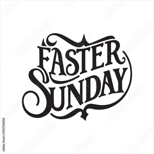 easter sunday silhouette vector art illustration