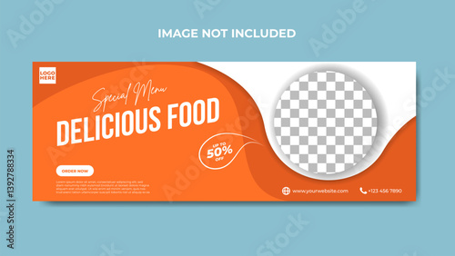 food banner design with modern style. food banner template. salad banner design template