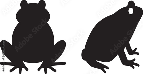 frog silhouette  vector art design
