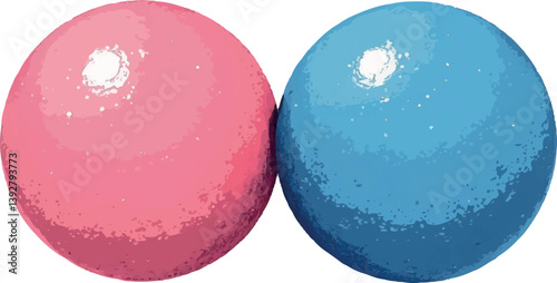 Two layers pink and blue