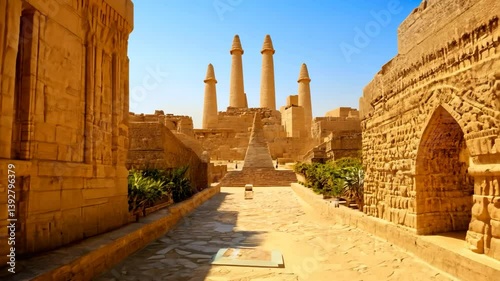 Ancient egyptian architectural marvels and detailed engravings at the Karnak Temple Complex