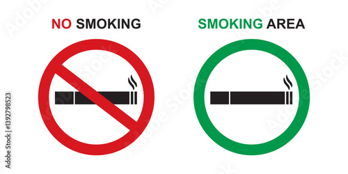 Stop smoking, cigarette in prohibition red circle. Smoking area, cigarette in green sign. Set of two icons isolated on white background. Stop unhealthy habit, No smoking. Free Download Stop smoking, cigarette in prohibition red circle. Smoking area, cigarette in green sign. Set of two icons isolated on white background. Stop unhealthy habit, No smoking. - GFXLoad