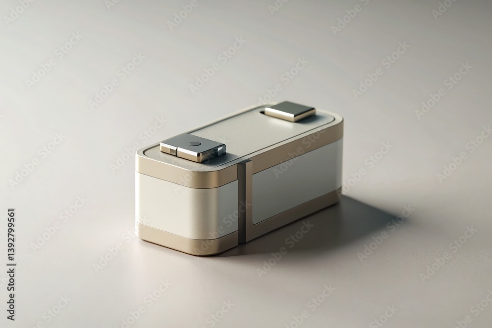 Minimalist Product Shot: Tech Component #121028-001 on Neutral Background Minimalist Product Shot: Tech Component #121028-001 on Neutral Background