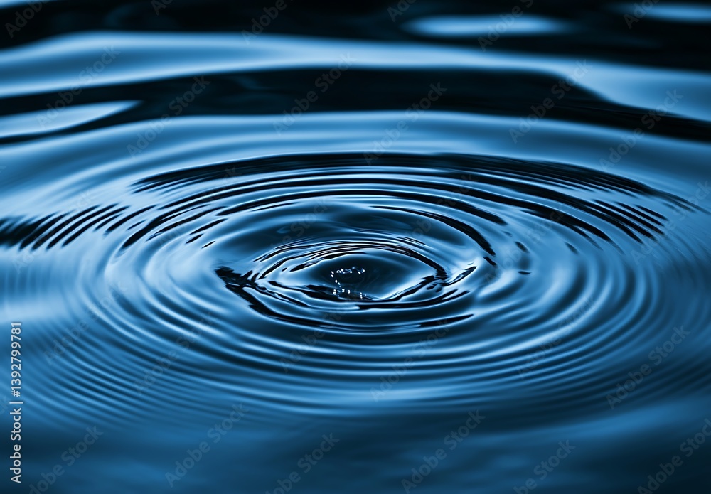 Blue water surface background with ripples and reflections Blue water surface background with ripples and reflections