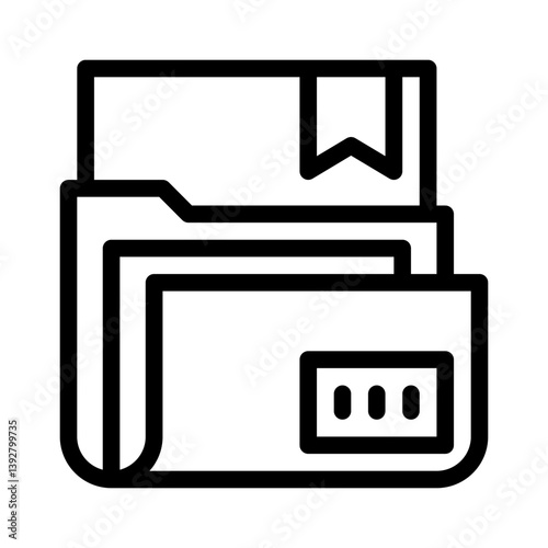 folder line icon