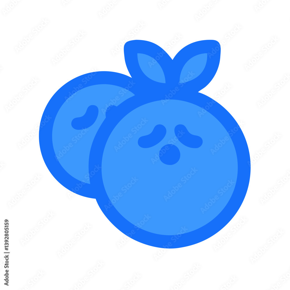 Fototapeta premium Stylish Blueberry Graphic for Salads