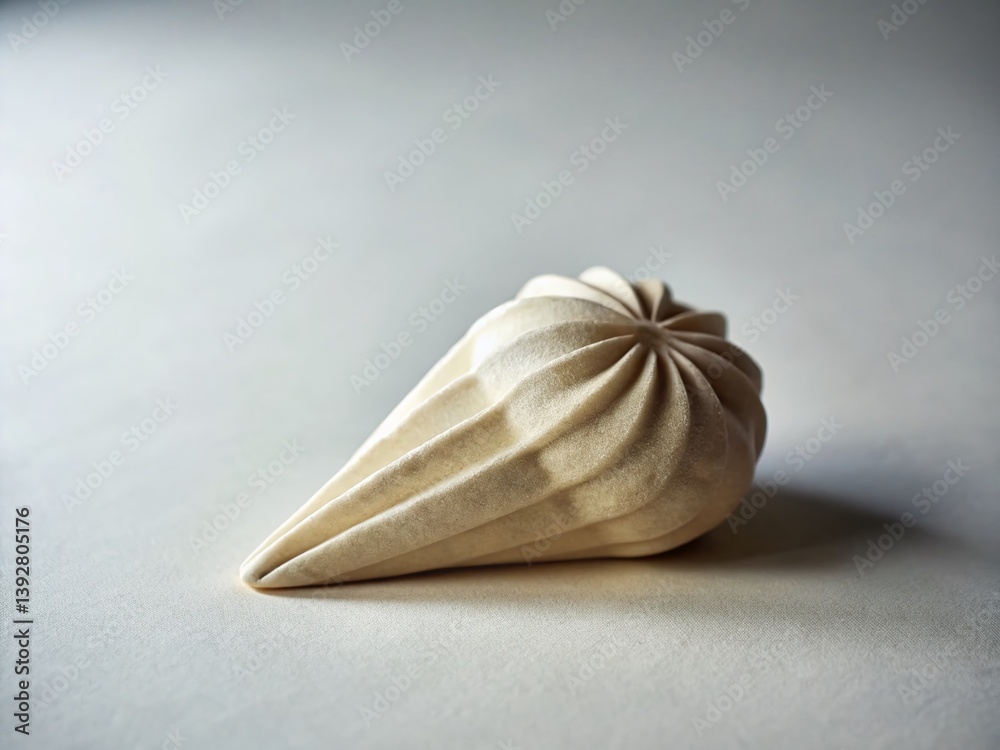 Minimalist Single Pastry Douille on White Background Minimalist Single Pastry Douille on White Background