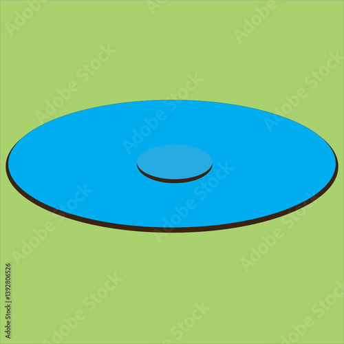 vector illustration of a button with a blue background