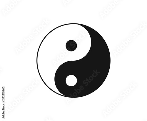 Yin and Yang icon. Vector Illustration