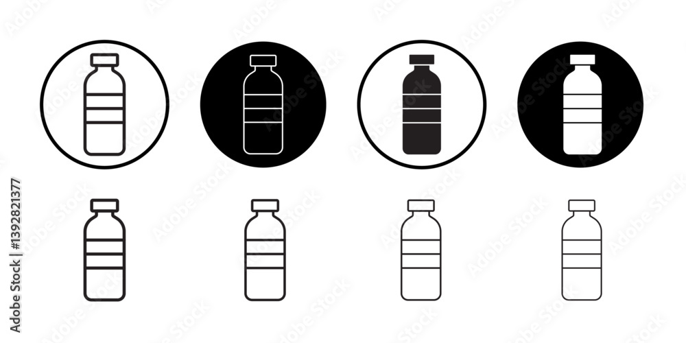 Bottle icon vector logo set collection for web app ui Bottle icon vector logo set collection for web app ui