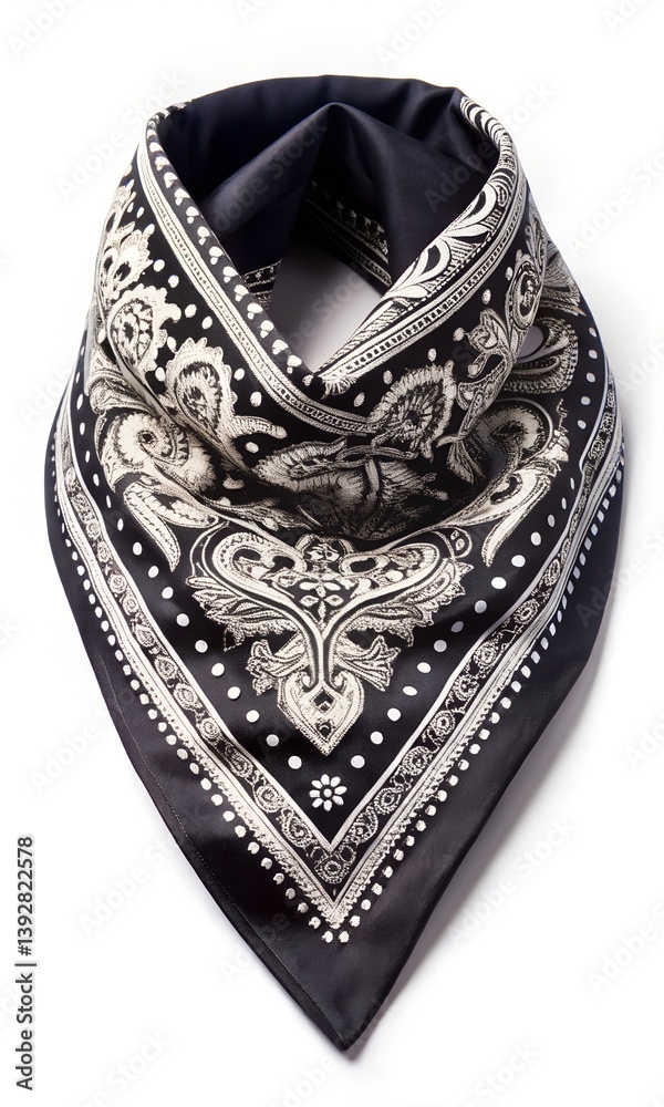 Obraz premium classic black bandana on a white background
